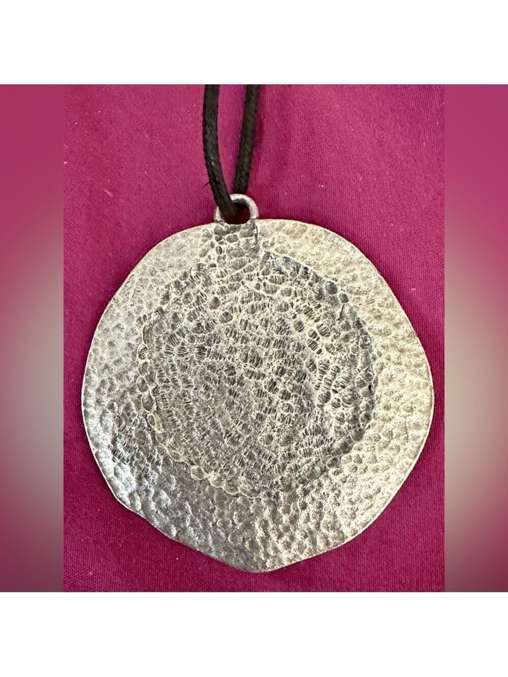 Chico’s Vintage Silver & Gold Tone Medallion Necklace - Picture 7 of 10
